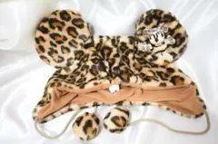 ディズニー ミニー ヒョウ柄帽子