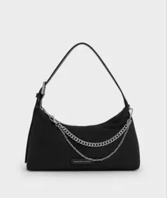 CHARLES & KEITH チェーンショルダーバッグ ブラックのサムネイル