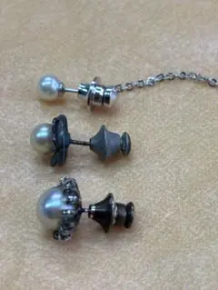 パール　ネクタイピン　 3セット　レトロ　ヴィンテージ　昭和　真珠　まとめ売り