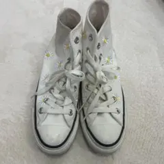 即購入可★コンバース　ハイカット スニーカー　デイジー　白★オールスター