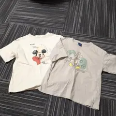 Disney ミッキーマウス Tシャツ 2枚セット 140cm
