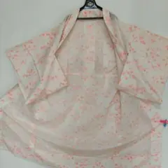 桜柄 長襦袢 モスリン薄ピンク