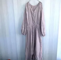 グレイル ロングワンピース フレアスカート ブラウス グレージュ Mサイズ