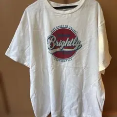半袖Tシャツ ホワイト Brightly プリント