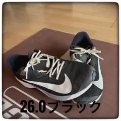 訳ありナイキ エアズームライバル4 黒 26cm 左足3cm穴ランニングシューズ