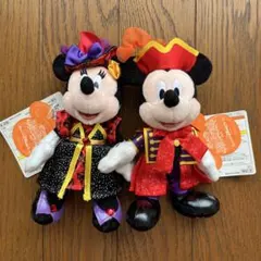 《タグ付き★》ミッキー&ミニー　ぬいぐるみバッチ④ハロウィン2015