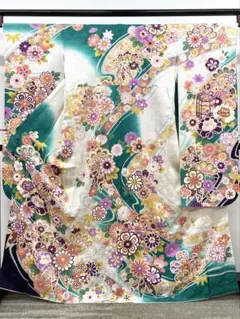 振袖 やまと扱い 刺繍 金彩 紋意匠 身丈162cm 撥水加工済 HKT242 振袖 