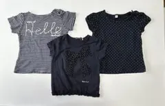 BeBe 他 ネイビーTシャツ 3点セット お着替え用