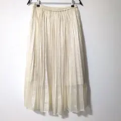 INGNI 光沢感のあるロングプリーツスカート アイボリーのサムネイル