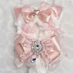 10cm ちびぐるみ ぬい服 着ぐるみ パールピンク 猫耳 推しぬい #22