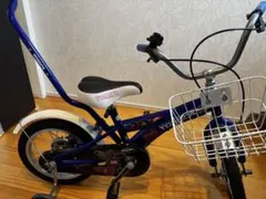 子供用自転車 青色 バスケット付き Hard candy - メルカリ