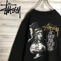 【フォトロゴ】stussy☆センターロゴ入りスウェット　バックプリント　入手困難