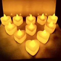 LEDハート型キャンドル50個セット