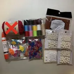 ダイソー キャンドゥ 手芸用品 縫い糸 パールビーズ フェルト まとめ売り