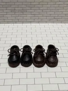 5 オビツ11 本革シューズ　靴　黒、焦茶