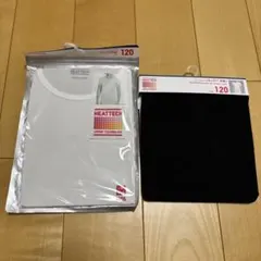 新品　HEATTECH 120 ホワイト・ブラック肌着セット　ユニクロ　半袖