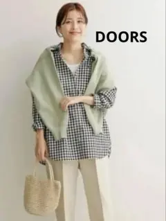 DOORS ギンガムチェックオーバーサイズシャツ