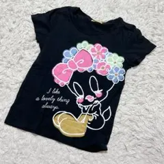 【c9508】Tシャツ　 半袖　ブラック　かわいいのサムネイル