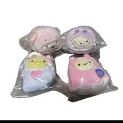 かわいい！水族館限定　すみっコぐらしのぬいぐるみキーホルダー4個セット