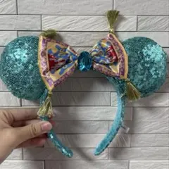 Disney ジャスミン　カチューシャ 青色 グリッター
