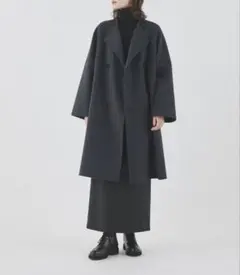 GALERIE VIE 新品タグ付　ダブルフェイスカラーレストレンチコートグレー