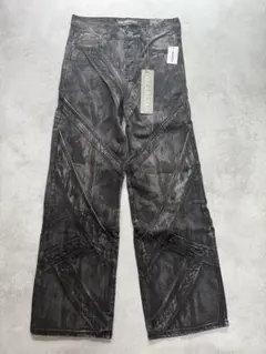 新品】 VALABASAS ワックスコーティング バギーデニム サイズ29 黒 