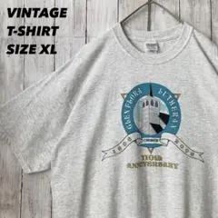 ヴィンテージ古着GILDAN チャーチプリントTシャツ　サイズXL 霜降りグレー