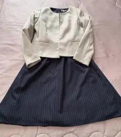 NATURAL BEAUTY BASIC ノーカラージャケット ワンピースM