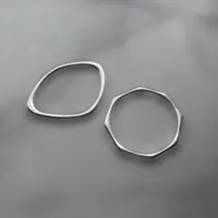 シルバー バングル 2点セット