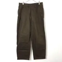 ⭐️美品⭐️ユニクロ ワイドパンツ チノパン コットン タック 茶 ワークパンツのサムネイル