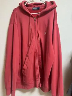 ''Polo by Ralph Lauren''赤 XXL ダメージパーカー