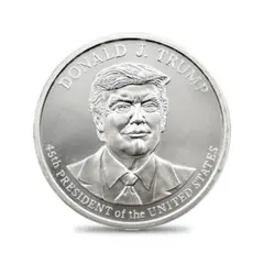 トランプ大統領 1オンス アンティーク銀貨 ハクトウワシと星条旗