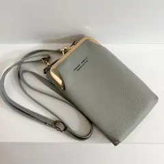24時間以内発送★スマホショルダーバッグ ショルダー財布 グレー