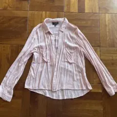 ICE Fashion ピンク ストライプ 長袖シャツ XS