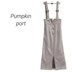 【パンプキンポート】サロペットスカート ジャンパースカート ジッパー 背面ゴム