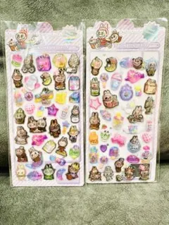 ［即日発送］ボンボンドロップシール　ウォーターシール　2枚セット　ラブブ