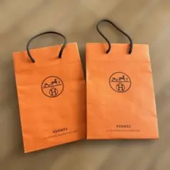 HERMÈS オレンジ ショッピングバッグ 2個セット