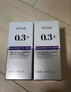 anua 0.3+ レチノール美容液 2本セット
