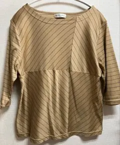 カットソー ストライプ 七分袖 LLサイズ