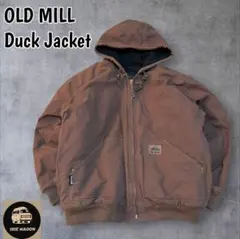 OLD MILL極フェードダック地アクティブジャケット無地ブラウンL