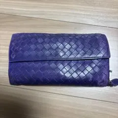 ボッテガヴェネタ　 レザー　長財布　イントレチャート　編み込み