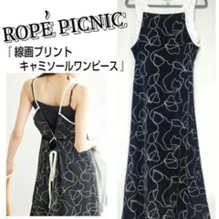 ★美品★ROPE PICNIC/ロペピクニック☆線画プリントキャミワンピース☆