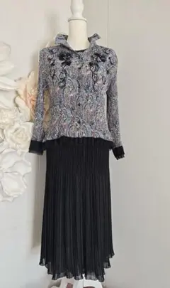 【美品】colline jardin アンサンブル＆リバーシブルスカートセットL