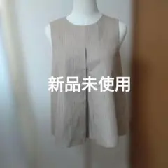 ベージュ ストライプ ノースリーブ チュニックのサムネイル