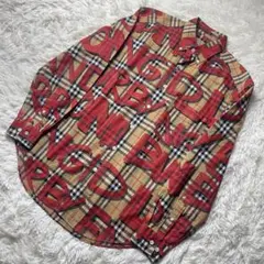 BURBERRY ✨️長袖シャツ バーバリー 総柄グラフィック ノバチェック S