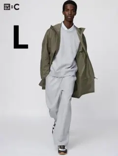 【値下げ不可】UNIQLO C スウェットワイドパンツ L グレー