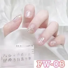 クリアキラキラシルバー立体ネイルシール❤