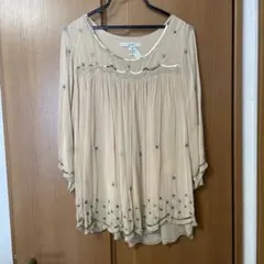 ビーズ刺繍ベージュチュニック Mのサムネイル