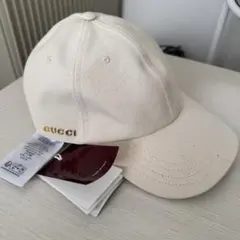 GUCCI キャップ アイボリー Mサイズ