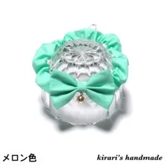 No.176 猫の首輪(メロン色)サイズ調整可能